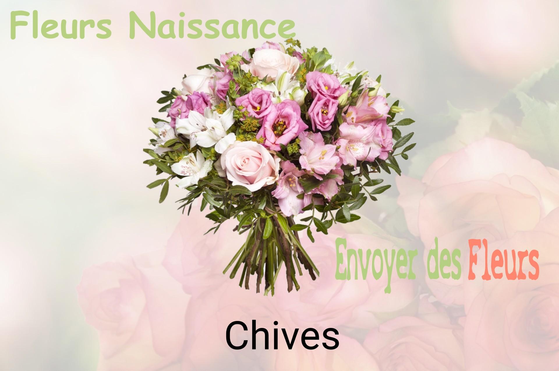 Bouquet de fleurs de naissance livré à Chives